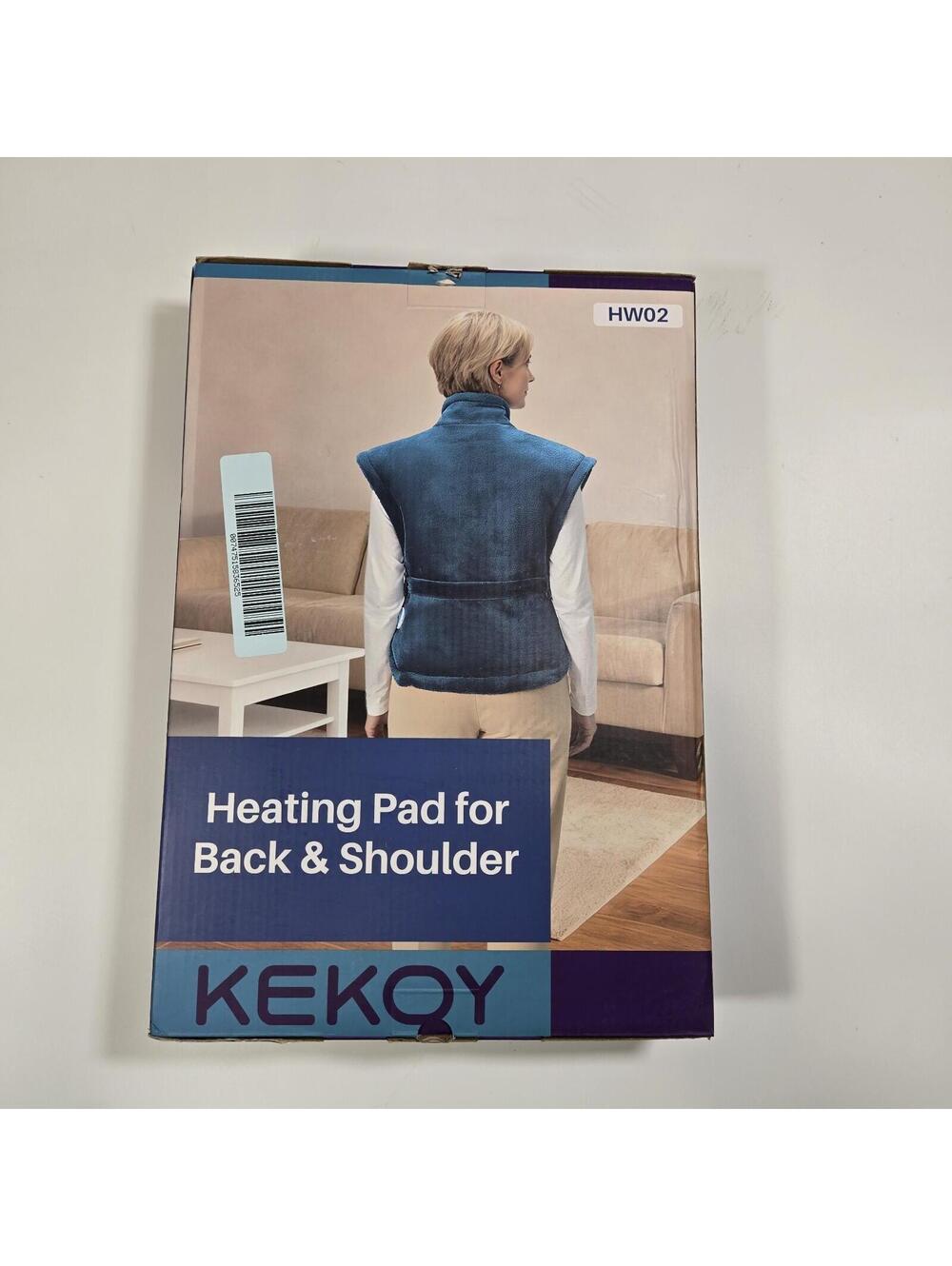 Gray Electric Heating Pad bxt60100 Weighted Flannel 6 Heat Levels Adjustable